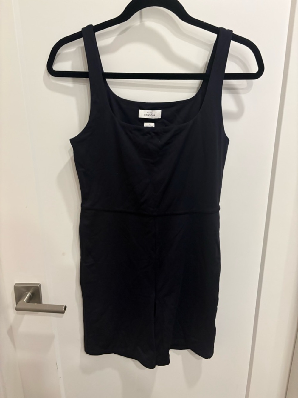 Babaton Black Scoop Neck Fitted Romper - Picture 2 of 7
